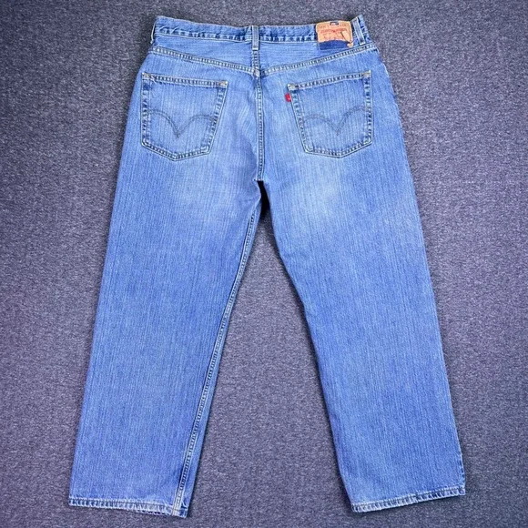VTG Levis 569 Jeans Men 36x30 Blue Denim Casual Baggy Loose Straight Relaxed Y2K - Picture 11 of 16
